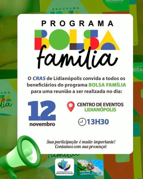 REUNIÃO - BOLSA FAMÍLIA