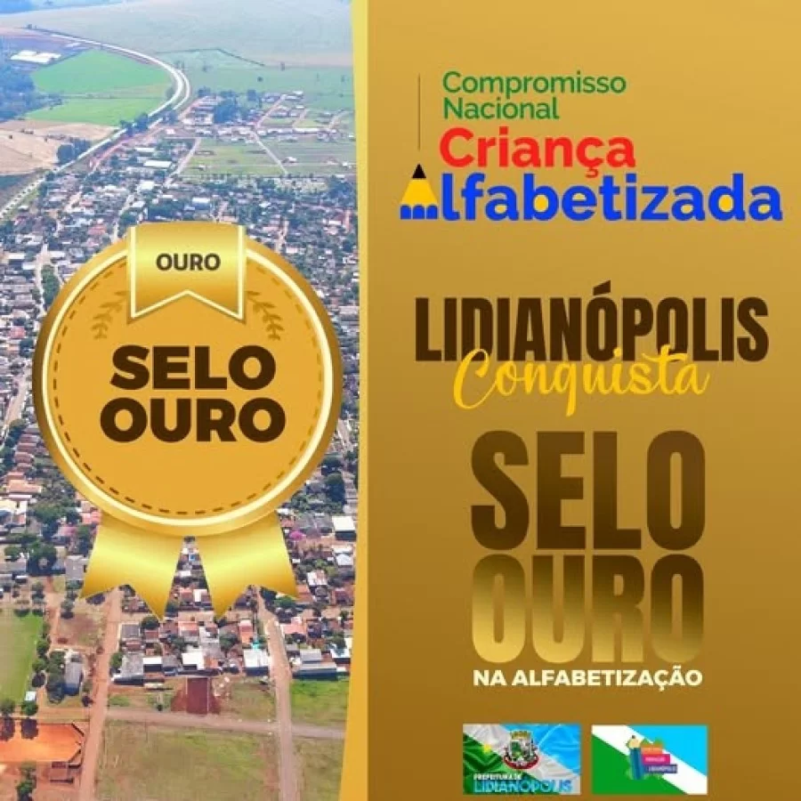 Lidianópolis conquista Selo Ouro na alfabetização