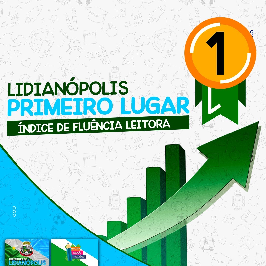 LIDIANÓPOLIS - PRIMEIRO LUGAR: ÍNDICE DE FLUÊNCIA LEITORA